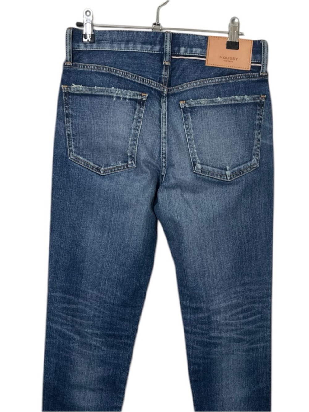 MOUSSY VINTAGE Edgerton Skinny Women's 26 Dark Blue Casual Selvedge‎ Denim New - Picture 6 of 14